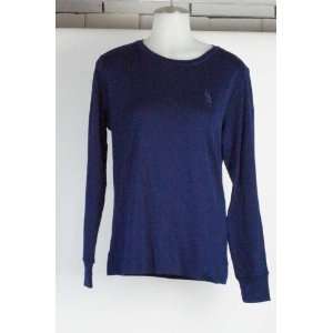  New Womens Ralph Lauren Long Sleeve Golf Shirt Color:Navy Blue 