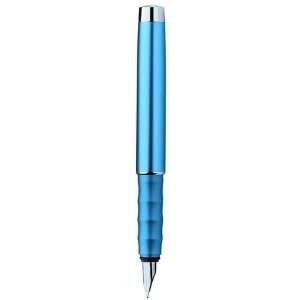  Rotring   Esprit: Blue Telescopic Fountain Pen, Chrome 
