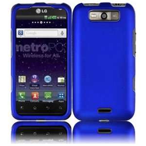  Blue Hard Case Cover for LG Connect 4G MS840 Cell Phones 