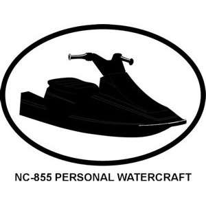 Personal Watercraft Oval Bumper Sticker