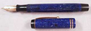 Vintage Blue Parker Duofold Fountain Pen   1916 Patent Date  