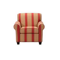 Mira 8 way Hand tied Crimson Red Stripe Arm Chair  Overstock