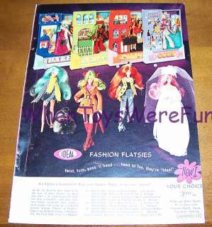1970 Ideal Flatsies Dolls & Accessories Ad  
