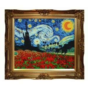 Art Reproduction Oil Painting   Van Gogh Paintings Starry Poppies 