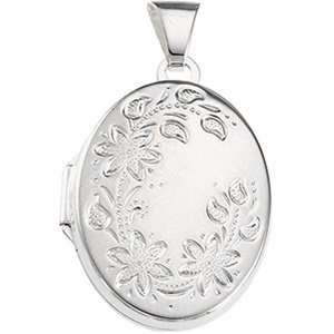  Sterling Silver Oval Picture Locket Jewelry