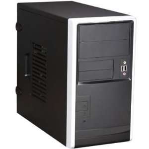 : In Win EM013.T350SL Black/Silver Micro ATX Mini Tower Computer Case 