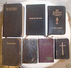 SEVEN 1900s SMALL ENGLISH OLD BIBLES (RELIGIOUS BOOKS)  