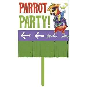  Caribbean Parrot Party Yard Sign 