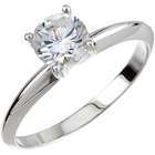   14K White Gold Engagement Ring (H Color, I1(CLARITY ENHANCED) Clarity