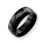 jewelryweb stainless steel fancy black band ring size 6 5