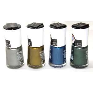  4 Piece Metallatic 1 Magnetic Nail Polish Lacquer + 6 