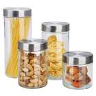 glass canister set with color box pack of 4 4 piece glass canister set 