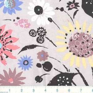  45 Wide Bing Crazy Daisy Grey Fabric By The Yard: Arts 