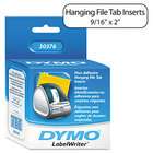   DYMO 30376   Hanging File Folder Tab Inserts, 9/16 x 2, White, 260/Box