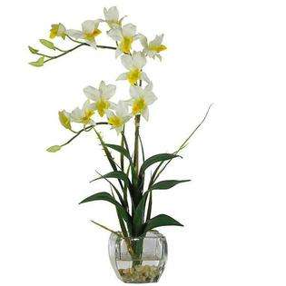 DSD Dendrobium w/Glass Vase Silk Flower Arrangement 