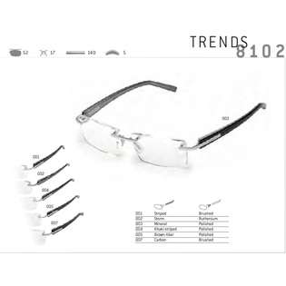 Tag Heuer TRENDS 8102 Eyeglasses   001 Striped Temples / Brushed 