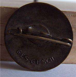 Vintage German Enameled Pin Medal ???? D J Lightning Bolt  