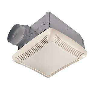   Nutone Ceiling Mount Bathroom Exhaust Fan with Light   Hanger Bar Yes