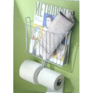 InterDesign, Inc CHROME Toilet Tank MAGAZINE RACK Tissue Paper HOLDER 