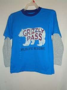 Grizzly Pass Wildlife Reserve Boys Layered Long Thermal Sleeves BlueT 