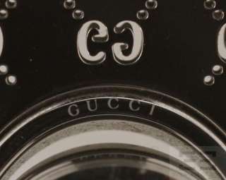 Gucci Silver Stainless Steel Monogram Cuff Watch  