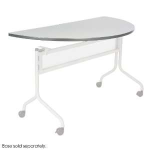   Mobile Training Table Half Round Top 48x24: Office Products