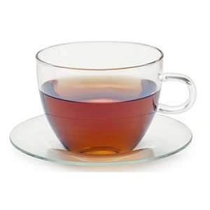  Tea Stop   Glass Cup & Saucer Set: Kitchen & Dining