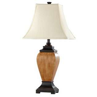 Cal Lighting Two Piece Table Lamp Set with KD Shade in Brown Crackle 