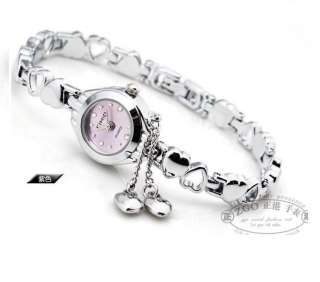 Alluring Ladies Steel Love Bracelet Wrist Watch 5 color  