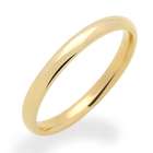   Band Womens 2MM Plain Comfort Fit Yellow Gold Ring For Size 5.5