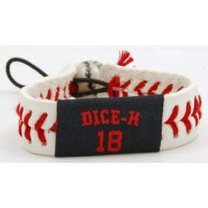   MLB Leather Wrist Bands   Dice K   Boston Red Sox