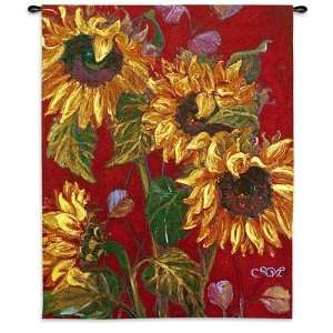  Sunflowers II French Abstract Floral Tapestry by Shari 