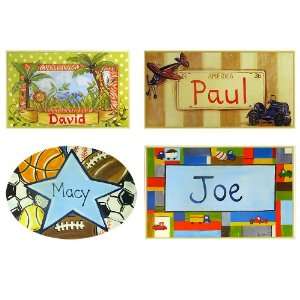    Stupell Boys Personalized Wall Plaque JUNGLE: Home & Kitchen