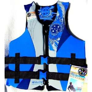  Maui&Sons Silver/Royal/Navy Type III PFD XL/zXL Chest Size 
