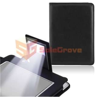   Gen Black PU Leather Case Cover With Built in LED Reading Light  