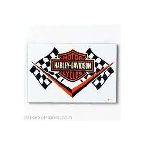 Harley DavidsonÂ® Racing Flag Magnet: Home & Kitchen