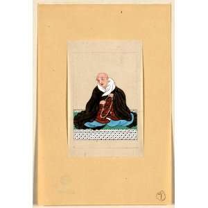  1878? Japanese Print . Religious figure, probably a monk 