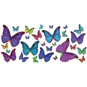 Multicolored Butterflies Plage France Wall Pop Peel & Stick Applique 