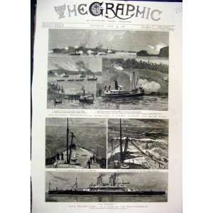   1888 Naval Manoeuvres Sydney Harbour Dreadnought Ship