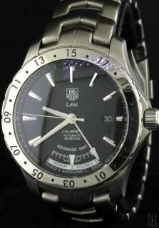   LINK CALIBRE 7 ADVANCED GMT SS AUTOMATIC MENS WATCH W/ DATE  