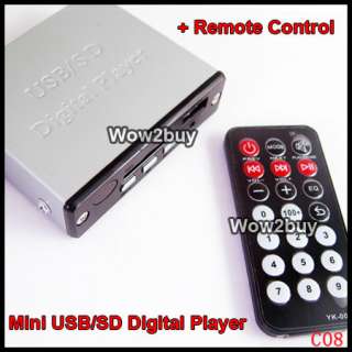 Mini MP3 USB/SD Digital Player with Remote Control with Headphone 