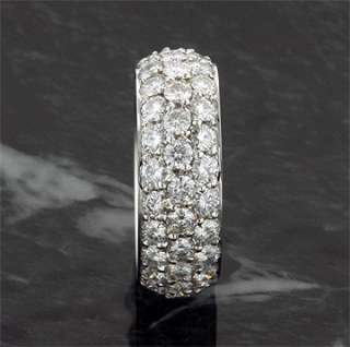 14 CT 14KW MOISSANITE 3 ROW PAVE ETERNITY RING  