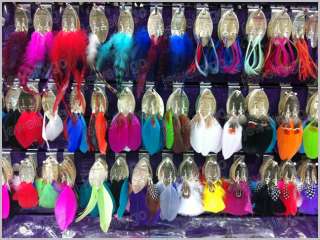 Wholesale lots 30pairs color mix style pheasant feather dangle 