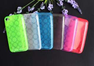6x Soft Gel Circle Case Cover Skin For iPod Touch 4 4G 4th Wholesale 
