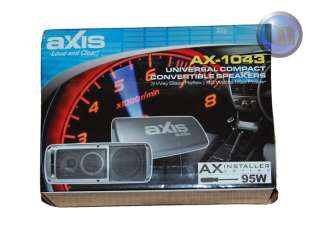 AXIS Black/Silver Compact box Car Speakers 3 Way 95Watt  