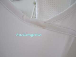 Reebok white & lace slim fit tennis golf dress NWT S playdry  