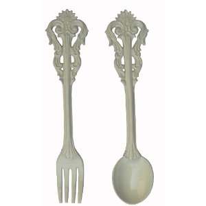  Giant Spoon and Fork (Mini Version) Ivory