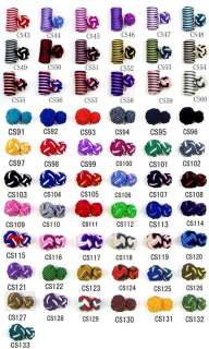 Vintage 5 Pairs Cufflinks Cuff Links Silk Tie knot CSP2  