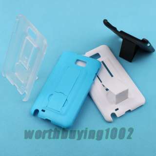 White Hard Case Holder For Samsung Galaxy Note GT N7000 i9220  