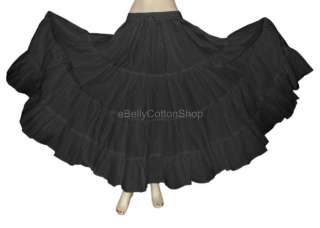 Purple Belly Dance Cotton 10 Yard 4 Tier Skirt Gypsy  